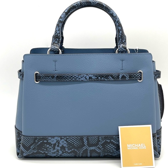 Michael Kors Reed Large Center Zip Belted Satchel Crossbody Bag - Picture 4 of 9